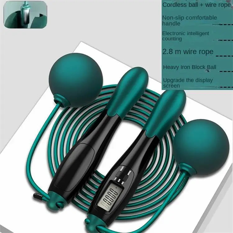 Smart Cordless Jump Rope | LCD Counter, Calorie Tracker & Speed Skipping for Gym & Home