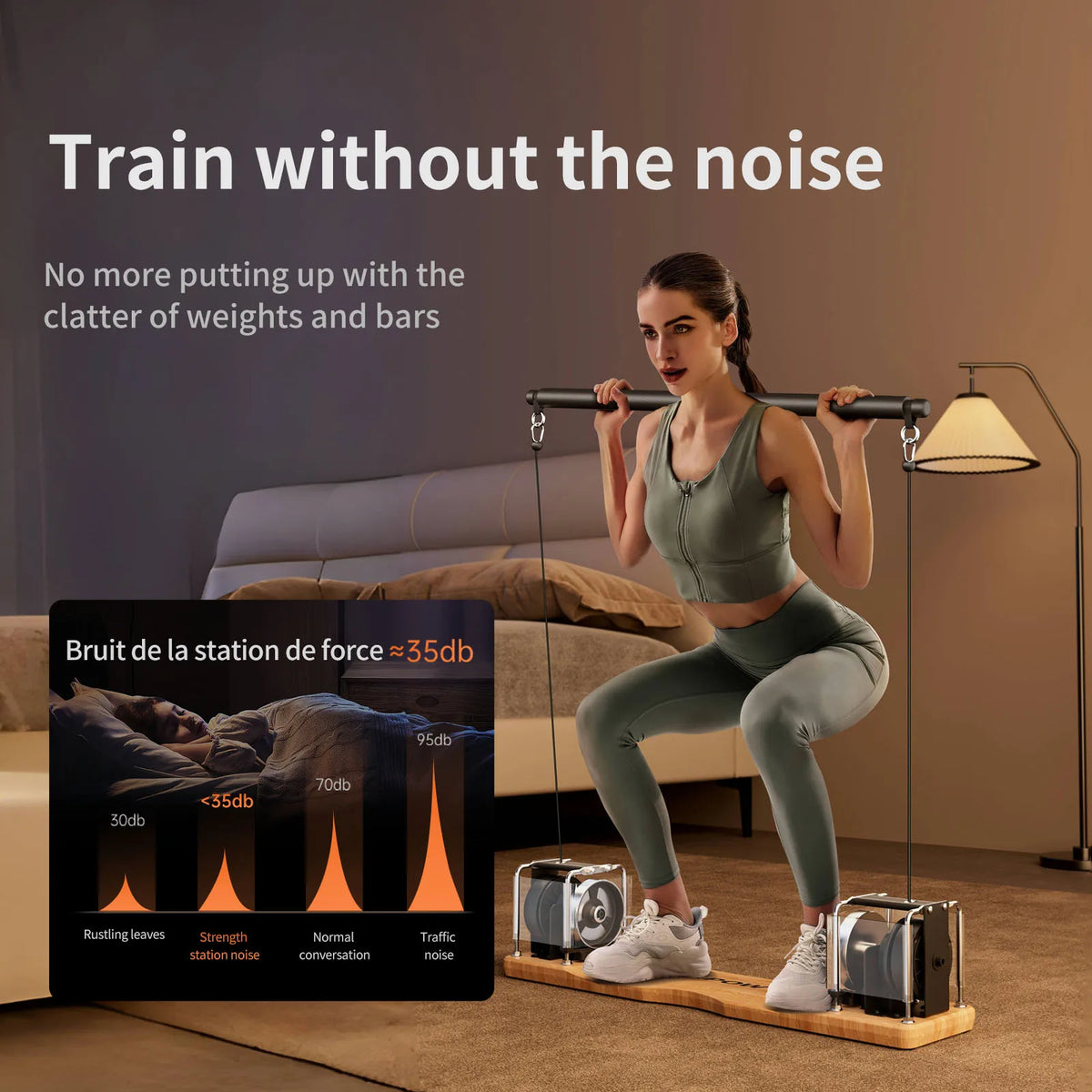 All in One Strength Trainer Adjustable 7–17kg Resistance Full Body Portable Home Workout Device
