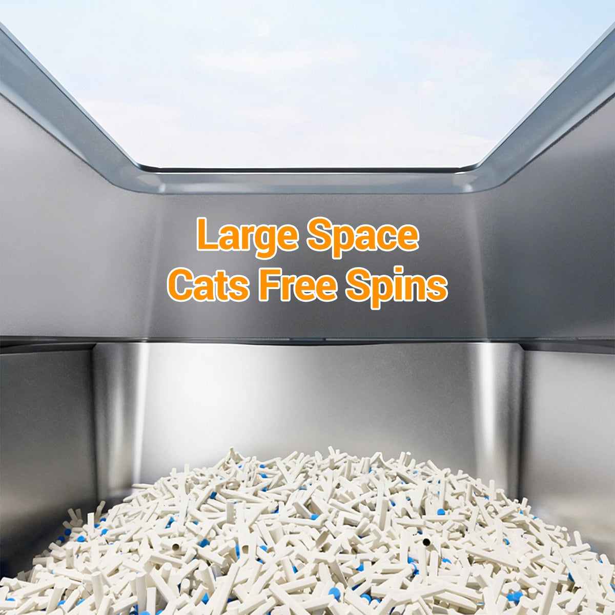 Non-Stick Stainless Steel Cat Litter Box Side Opening Splash Proof Leak Proof Large Metal with Lid