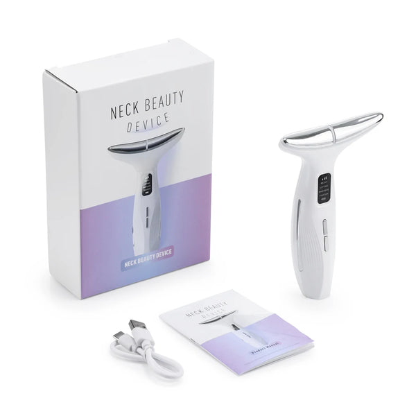 Microcurrent Neck Face Massager EMS LED Skin Tightening Lifting Device