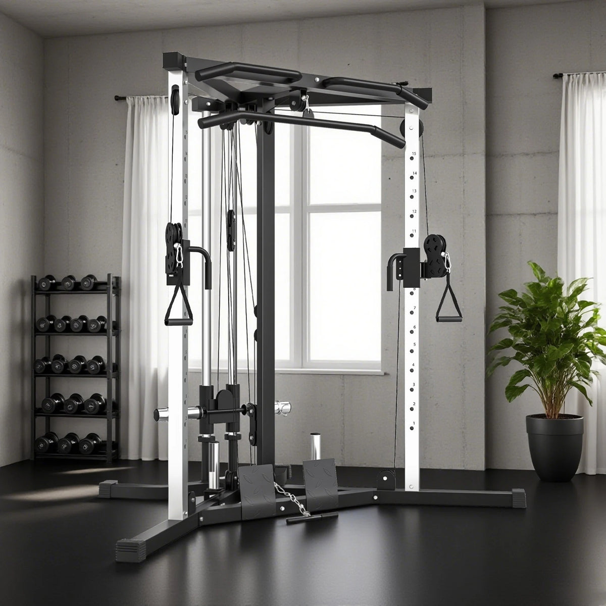 Home Gym Machine, 15-Position Adjustable Workout Station for Upper Body