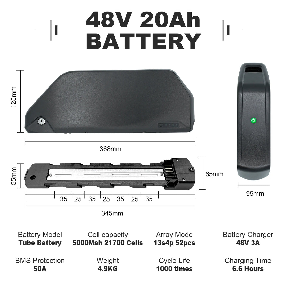 48V 1500W Rear Hub Motor E-Bike Conversion Kit with Tyre, Optional 48V 20Ah Battery, 26", 27.5" and 28"/29"/700C