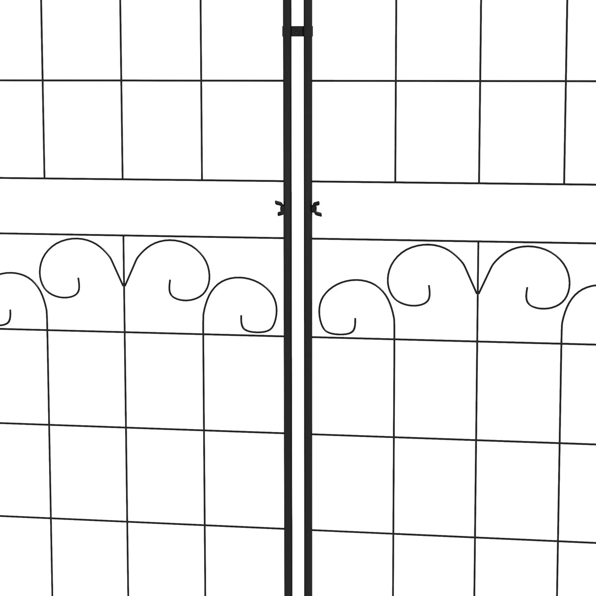 Set of 2 Garden Trellis, Metal Trellis for Climbing Plants, 50 x 180cm, Floral Design