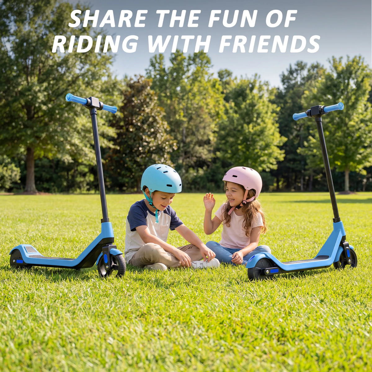 Kids Foldable Electric Scooter with 130W Brushless Motor, 3 Speed Modes and 6.5 Inch Solid Tyres