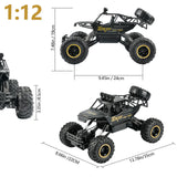 1:12 Scale 4WD RC Car 2.4G Remote Control Buggy 4x4 Off-Road Truck with Metal and ABS Construction for Kids and Adults