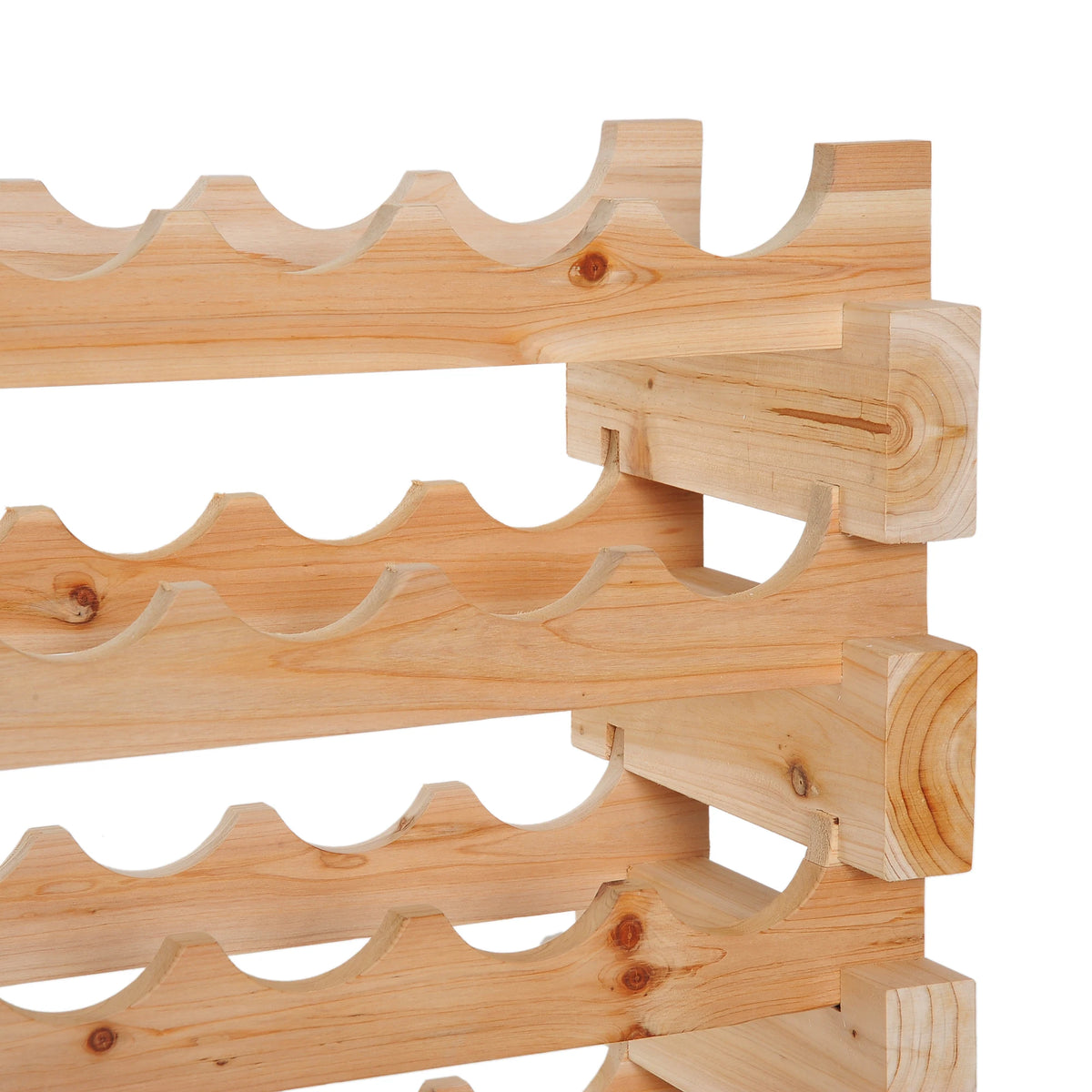 72 Bottle Wine Rack Storage Shelf, Freestanding Pine Wood Cellar Holder