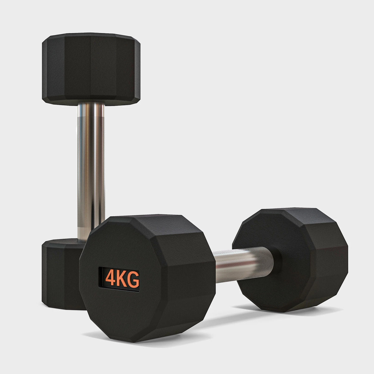 Dumbbells Set, Hand Weights Pair with 12-Sided Shape and Non-Slip Grip for Men Women Home Gym Workout, 2 x 4kg
