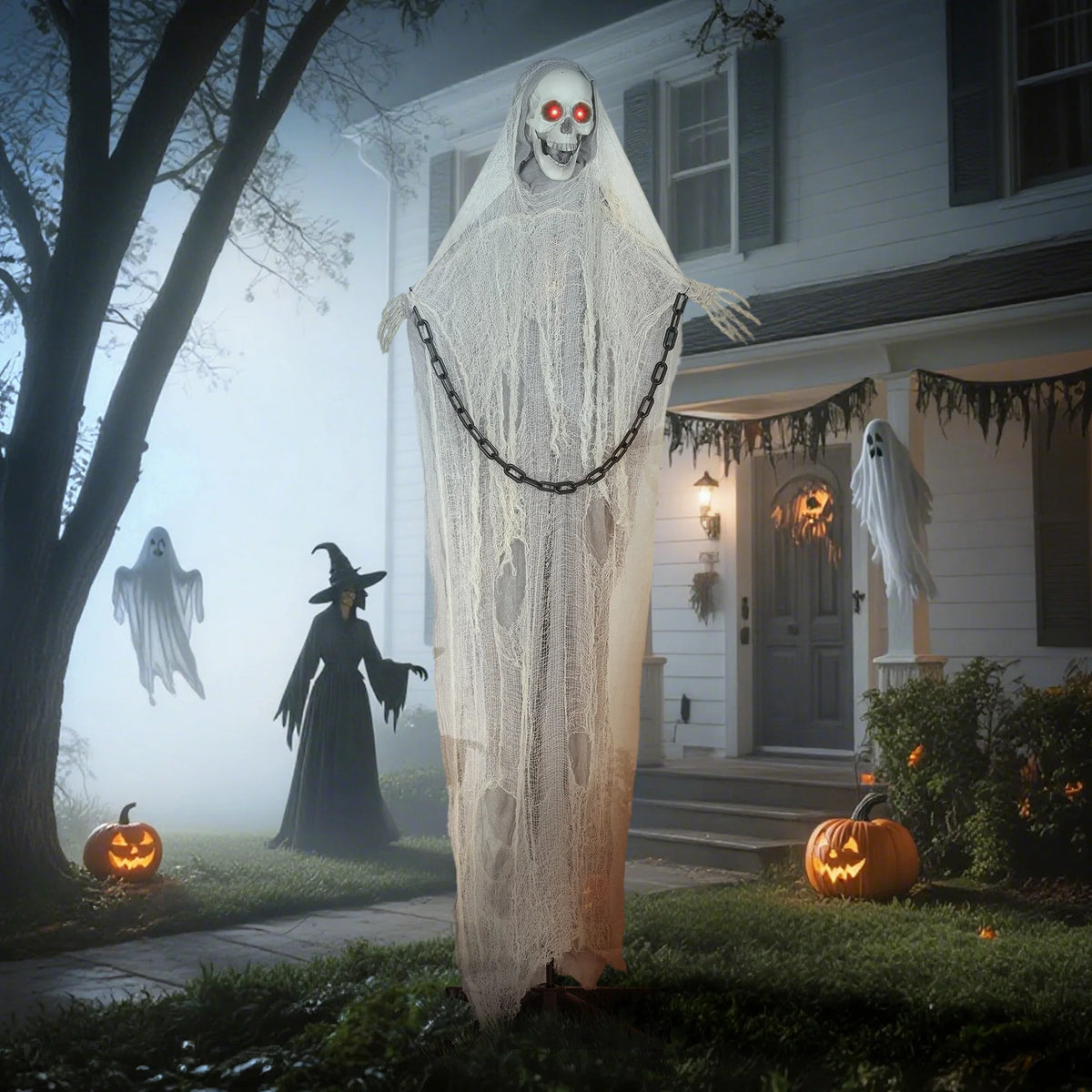 183cm Life-Size Standing Halloween Prop with Bendable Arms