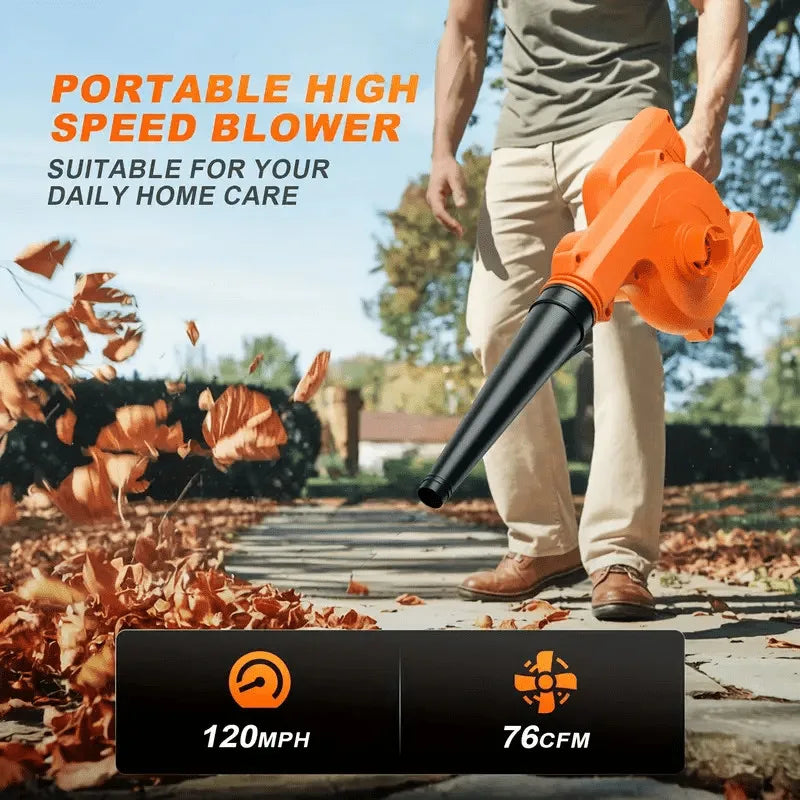 2-in-1 Cordless Leaf Blower and Vacuum, 21V with 120mph Air Speed