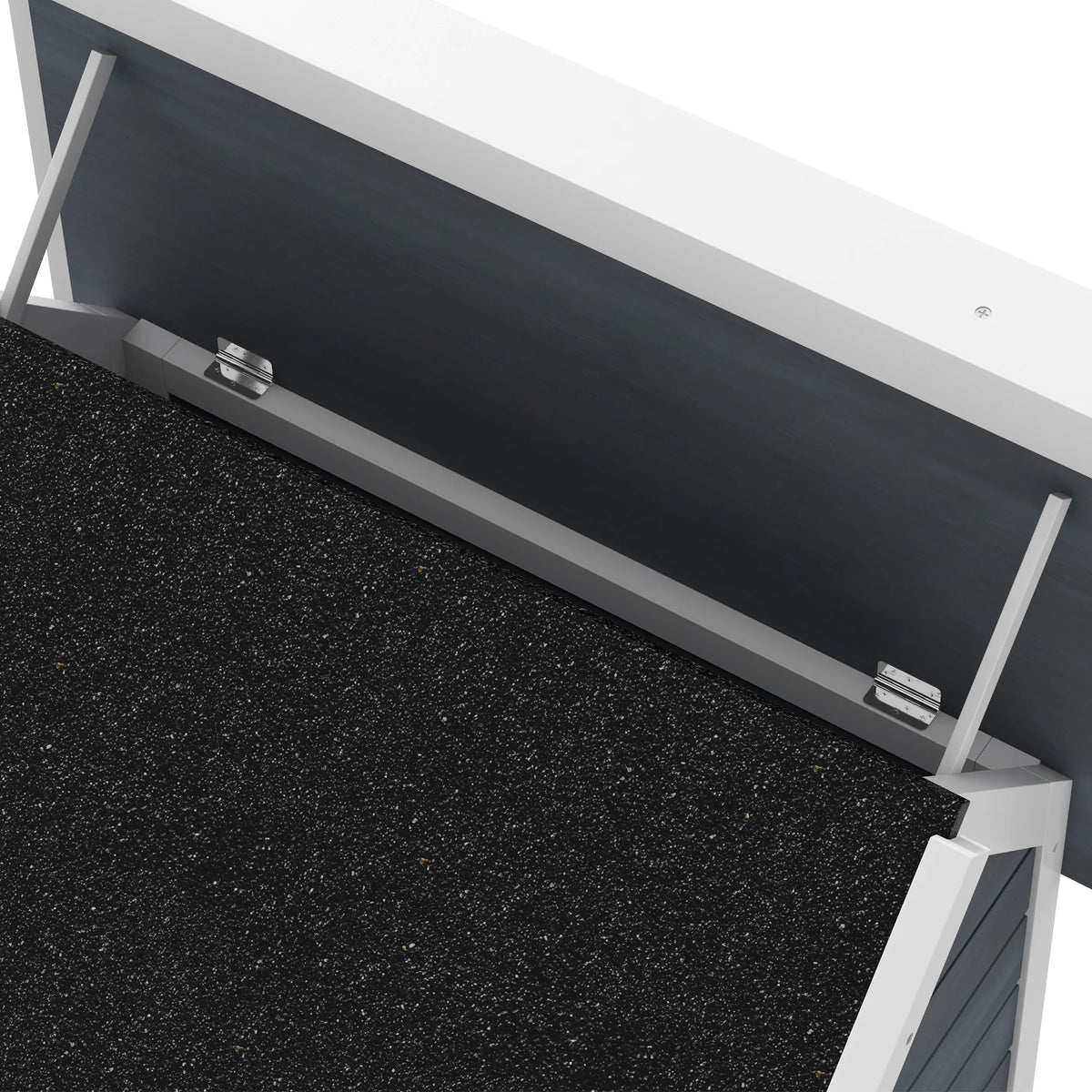 Outdoor Cat House with Openable Asphalt Roof and Three Doors, Grey