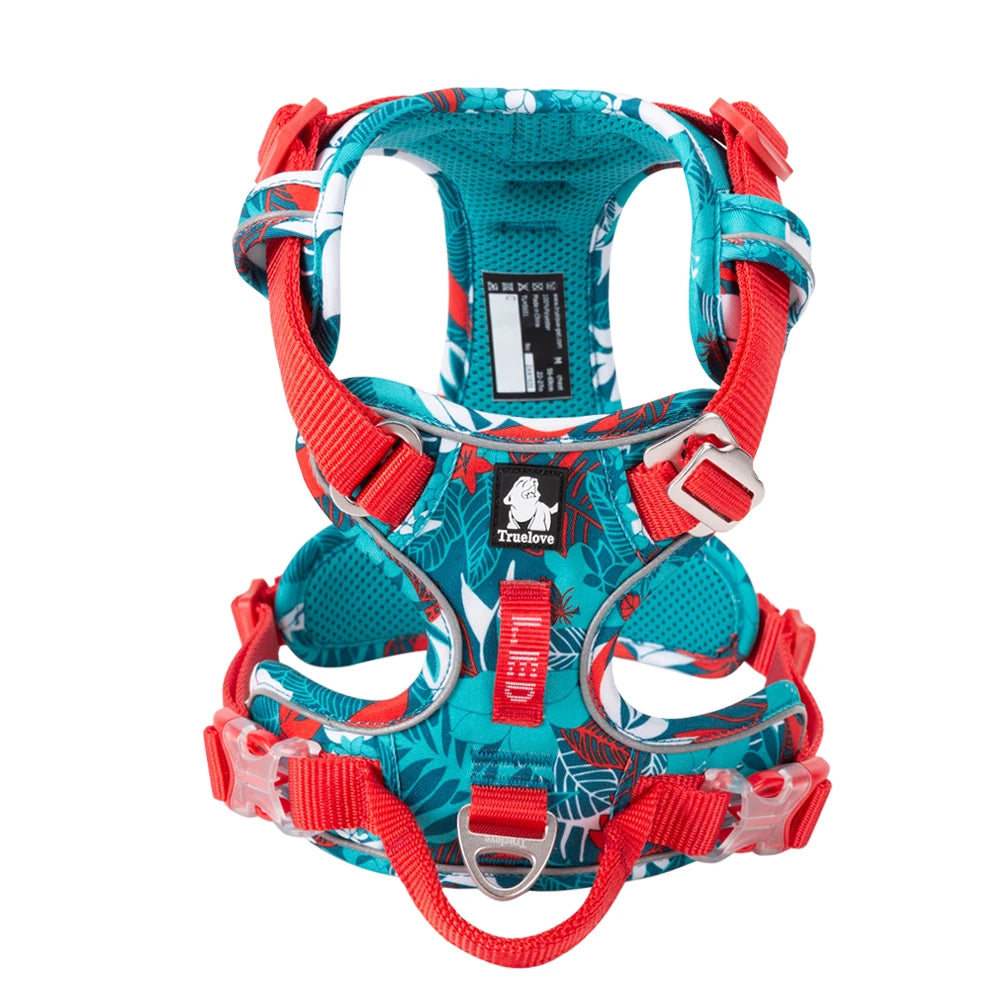 Truelove No Pull Dog Harness Reflective Breathable XS-XL Sizes for Small Medium Large Dogs Night Walking