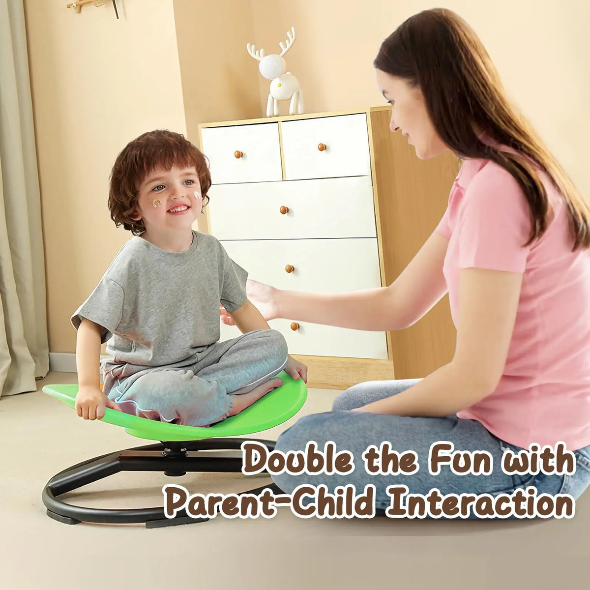 Kids Sensory Spin Chair Swivel Sit and Spin Toy for Coordination