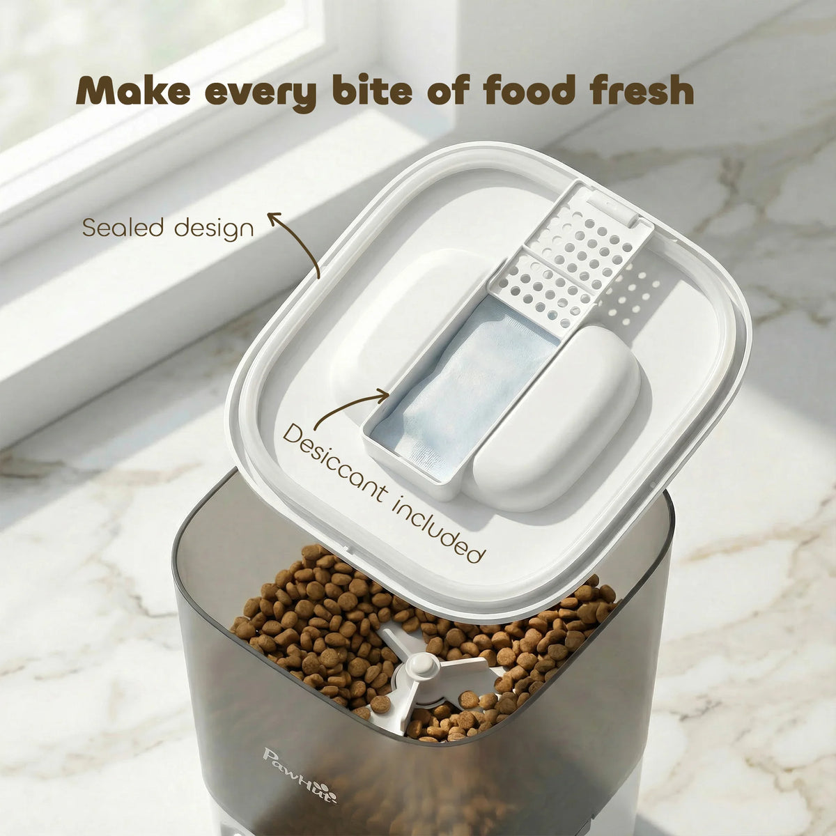 Automatic Cat Feeder, Programmable with Timer, 10s Voice Recorder