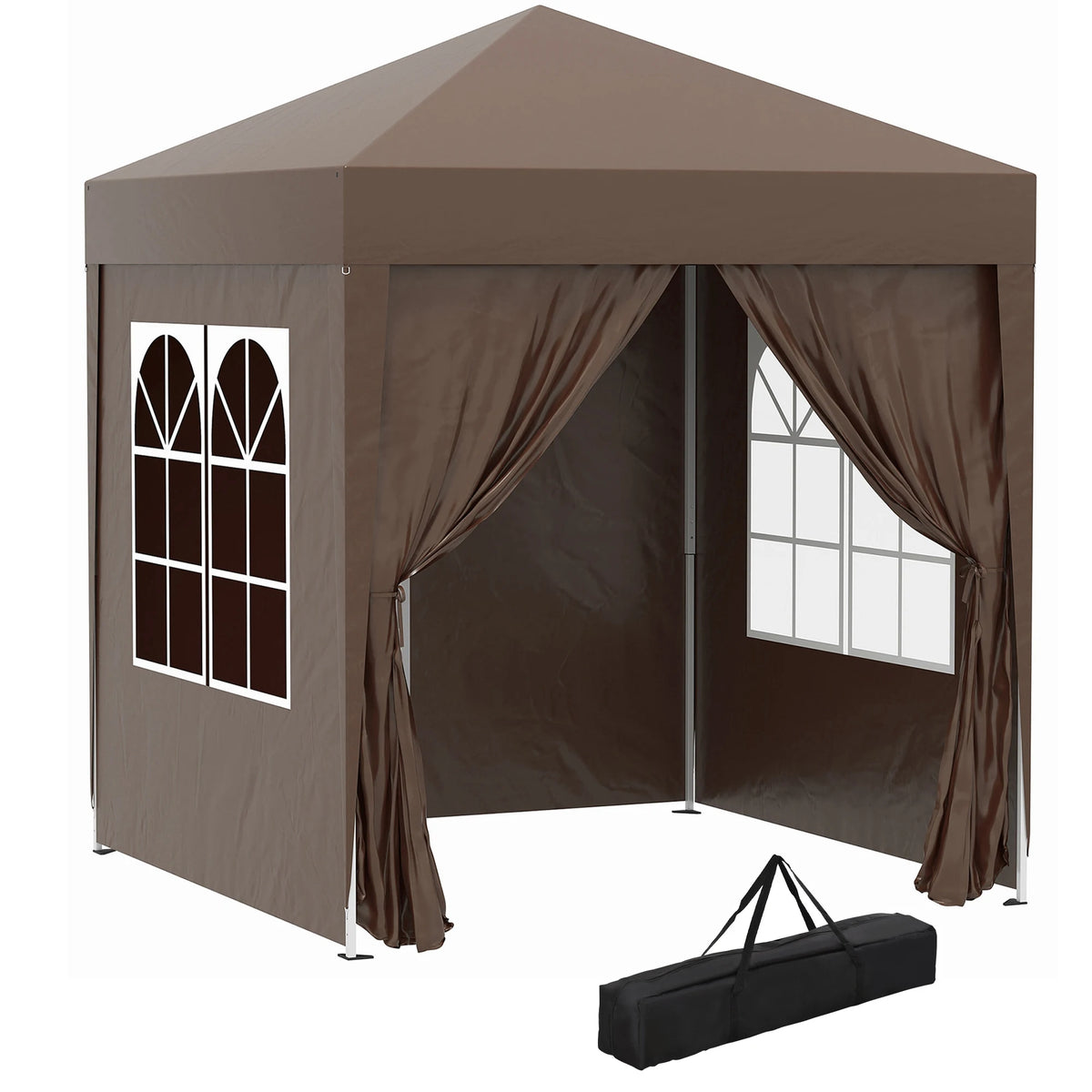2 x 2 m Garden Pop Up Gazebo, Wedding Party Tent Marquee, Water Resistant Awning Canopy, Blue