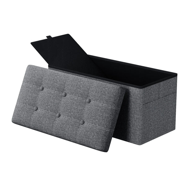 Folding Storage Ottoman Bench 76cm | 150kg Capacity Hidden Storage for Living Room Hallway Bedroom
