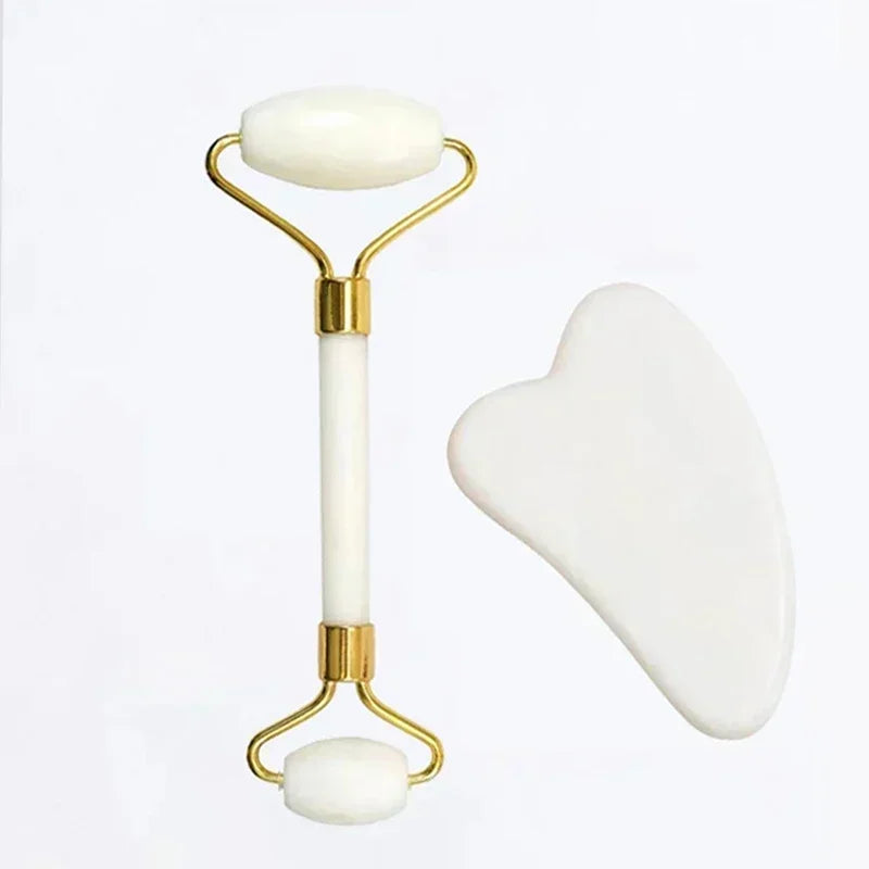 Natural Jade Roller & Gua Sha Set | Face Lifting Massager for Anti-Wrinkle & Skin Care