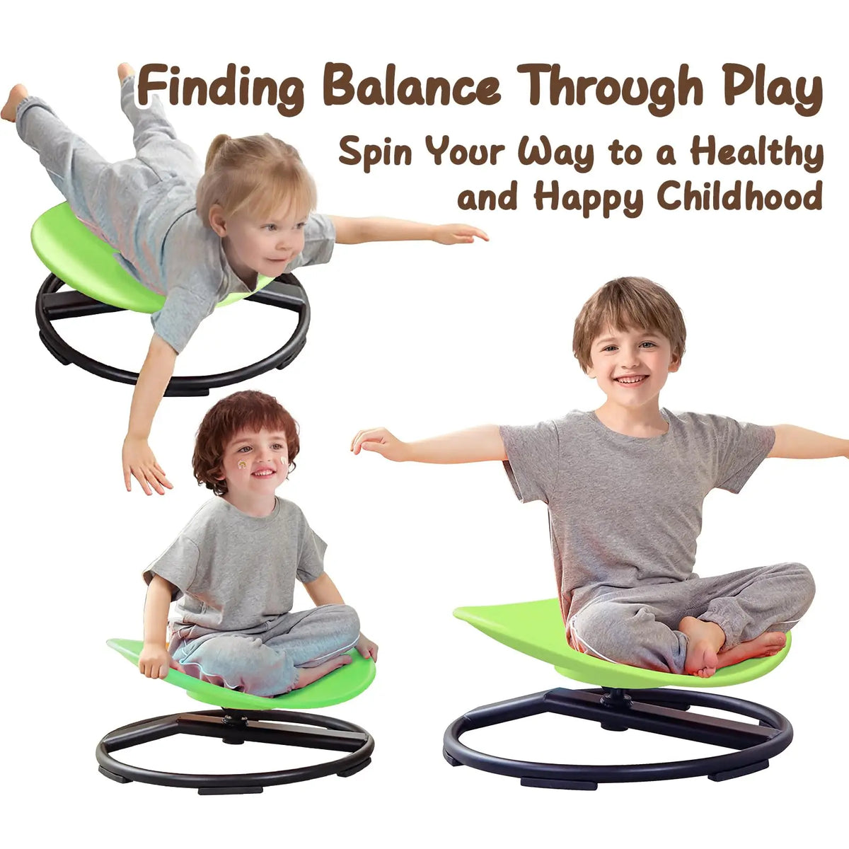 Kids Sensory Spin Chair Swivel Sit and Spin Toy for Coordination