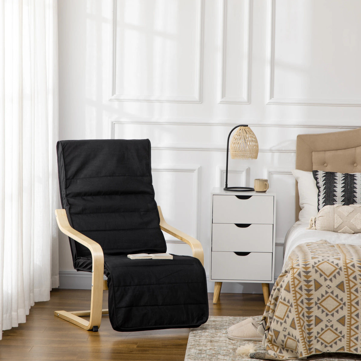 Lounge Chair Recliner with Adjustable Footrest for Home