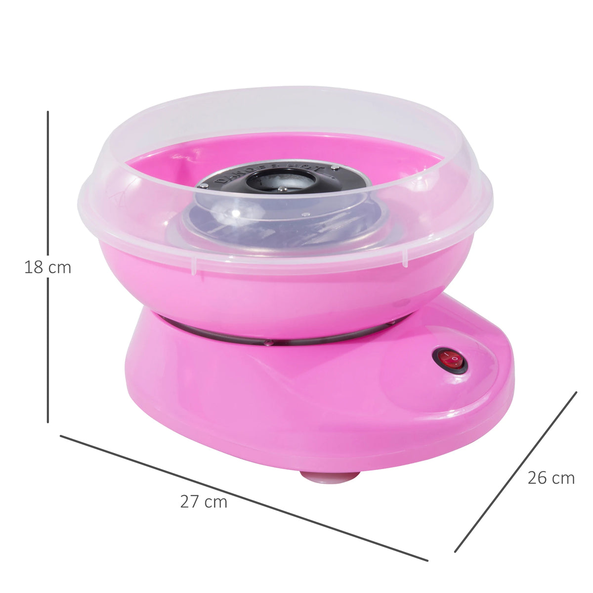 Electric Candy Floss Maker with Bamboo Sticks – Pink