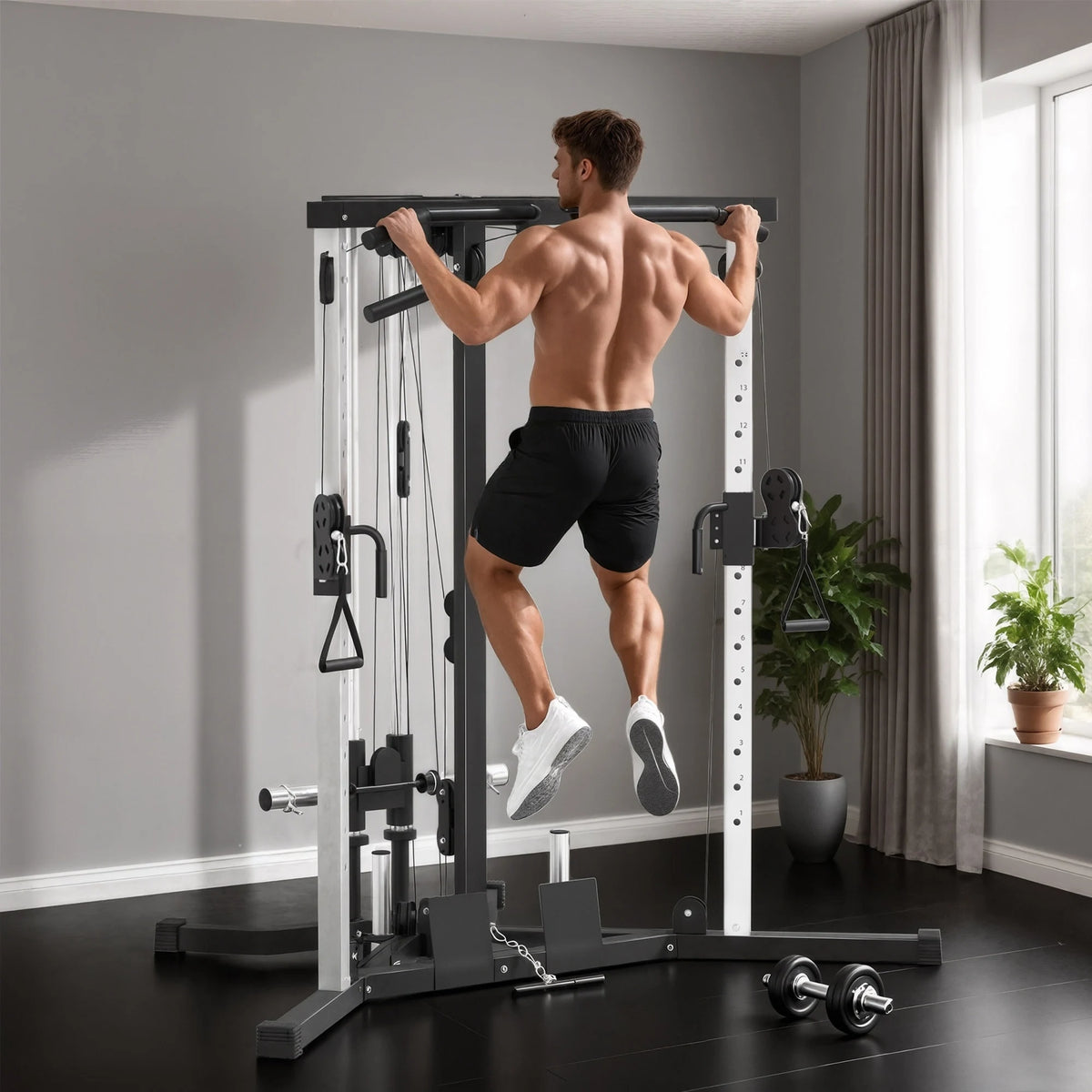 Home Gym Machine, 15-Position Adjustable Workout Station for Upper Body