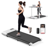 2.5HP Walking Pad Treadmill 300lbs Capacity LCD Display Bluetooth App Connected for Home Fitness