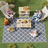 Reversible Waterproof Outdoor Rug with Carry Bag Foldable Plastic Straw Mat for Garden Deck RV Picnic and Beach