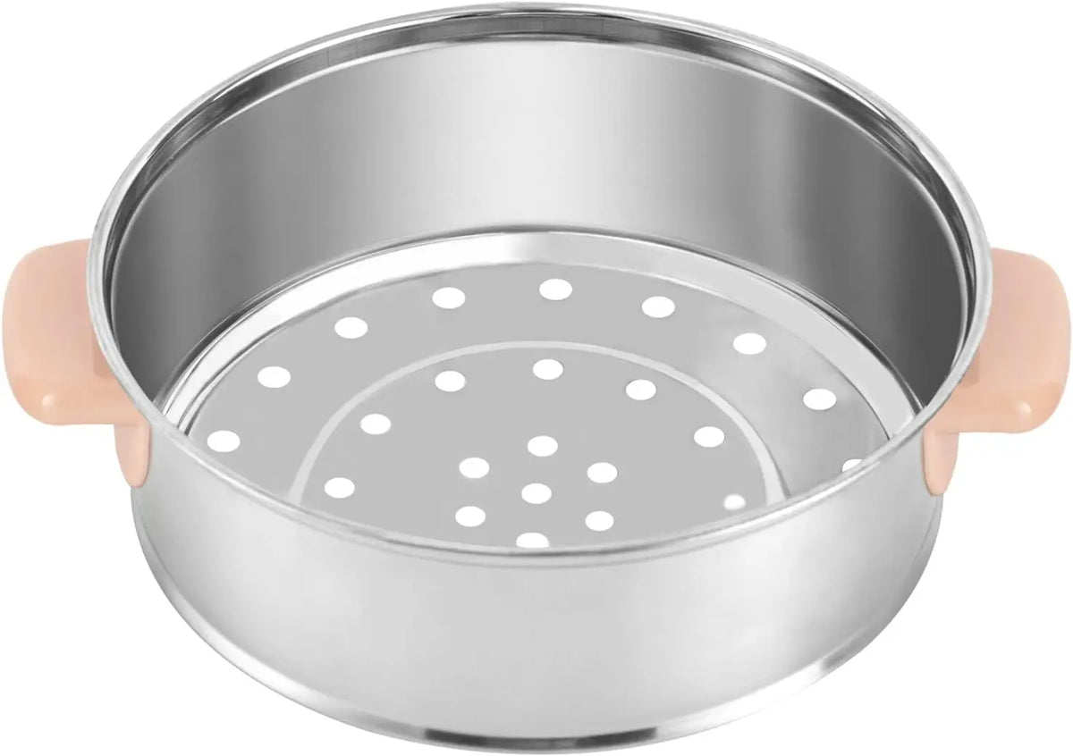 1.7L Electric Hot Pot with Steamer, 2-Layer Mini Cooker for Noodles, Soup and Porridge