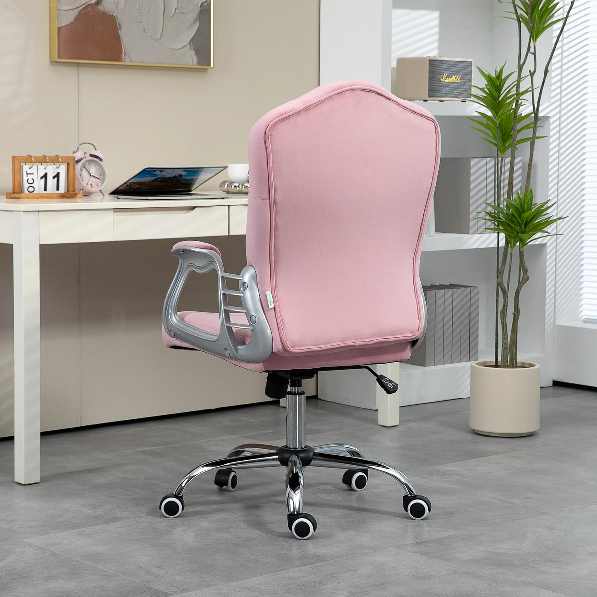 Home Office Chair with Adjustable Height and Tilt Function, Pink