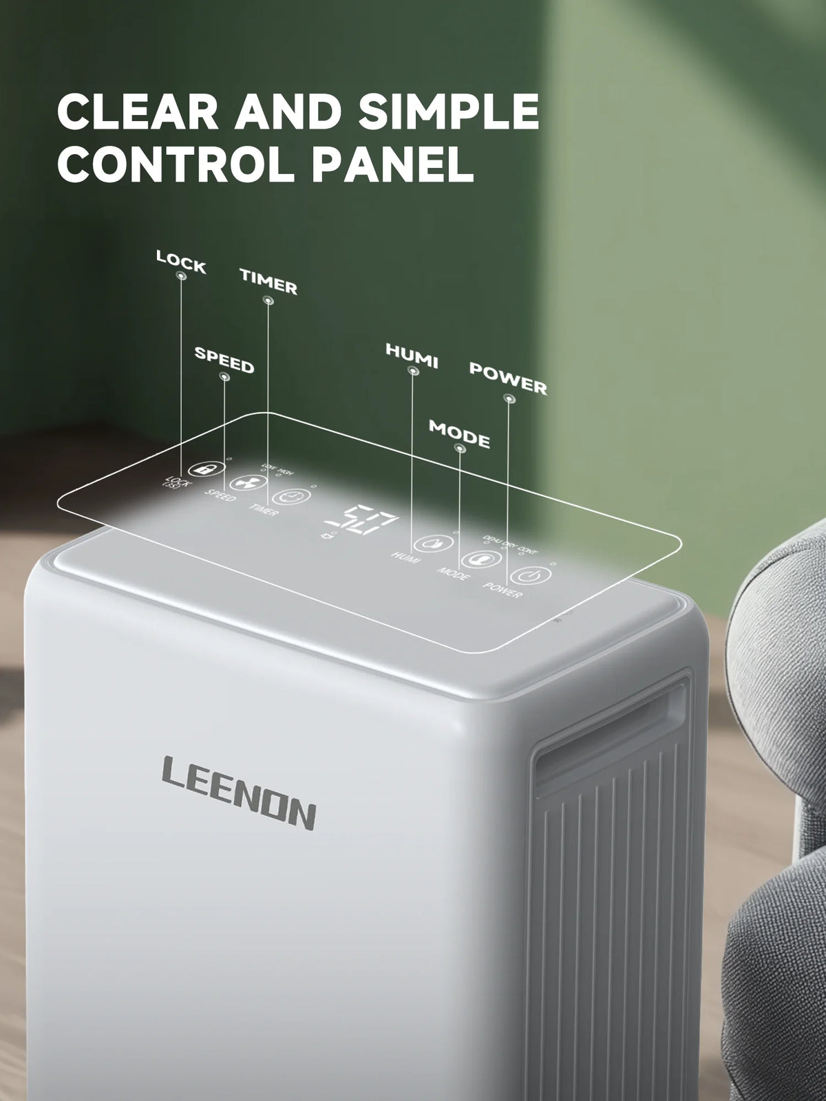 10L per Day Dehumidifier with Timer and Continuous Drainage