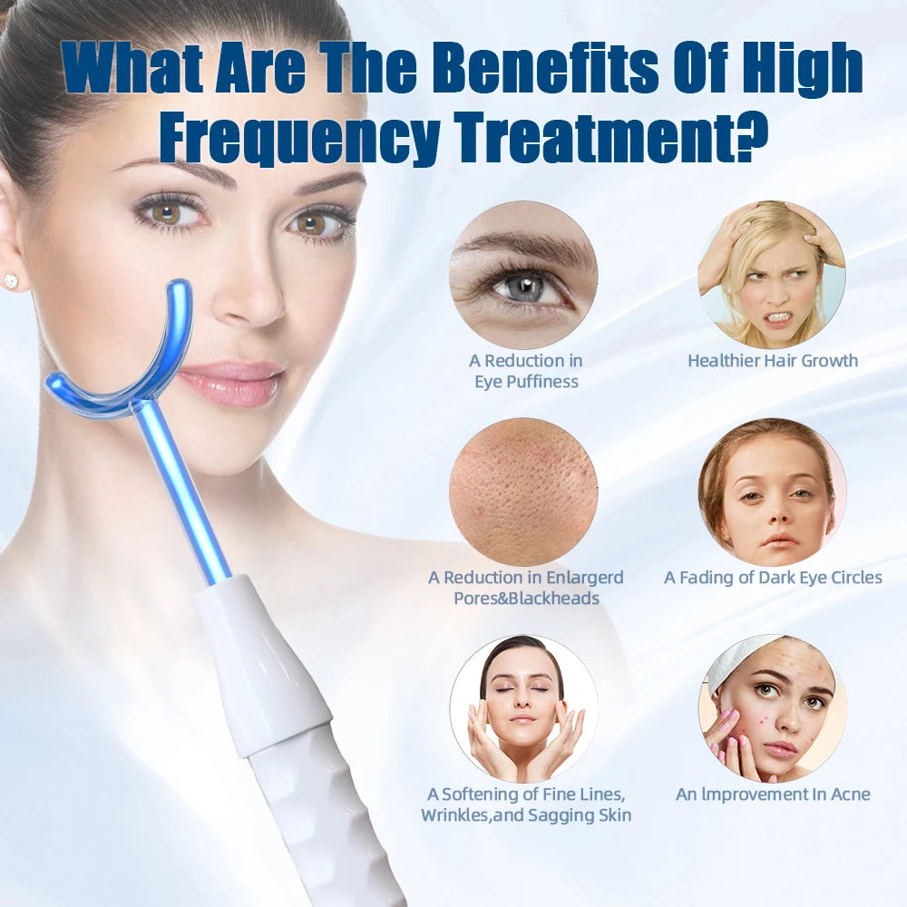 5 in 1 High Frequency Wand Facial Skin Tightening Acne Treatment Device
