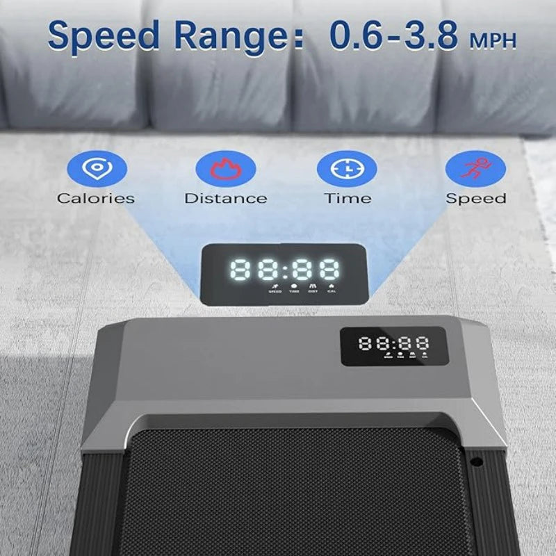 2.5HP Walking Pad Treadmill 300lbs Capacity – 2 in 1 Walking & Running Machine with LCD Display & Bluetooth