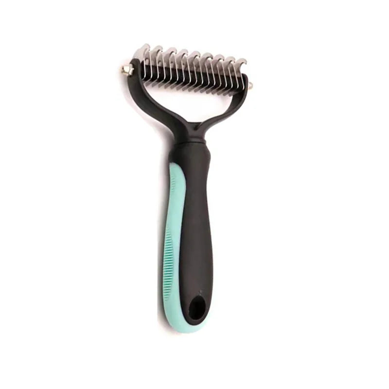 Professional Pet Deshedding Brush | Stainless Steel Fur & Knot Cutter for Dogs & Cats