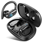 Wireless Bluetooth 5.3 Earbuds with Ear Hooks, Noise Cancelling Mic, Dual LED Display, 42H Playback, Sports Headphones