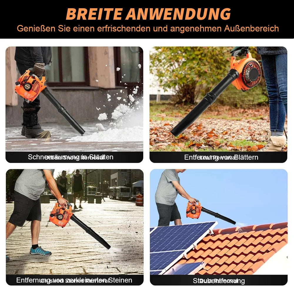 Petrol Handheld Leaf Blower, 25.4cc 2-Stroke, 0.75kW