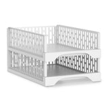 2 or 4 Pack Stackable Wardrobe Storage Basket PP Plastic Foldable Shelf Drawer Organiser for Clothes Toys Books