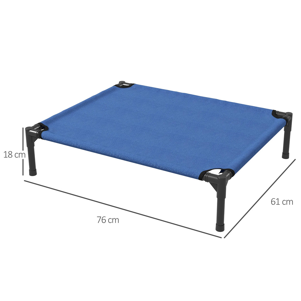 Elevated Pet Bed Folding Cooling Cot Powder Coated Metal Frame Oxford Fabric with Carry Bag for Medium Dogs