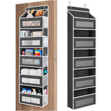 Over Door Hanging Organiser 5 Pockets 10 Mesh Pockets Transparent Windows Space Saving for Bedroom Bathroom Nursery