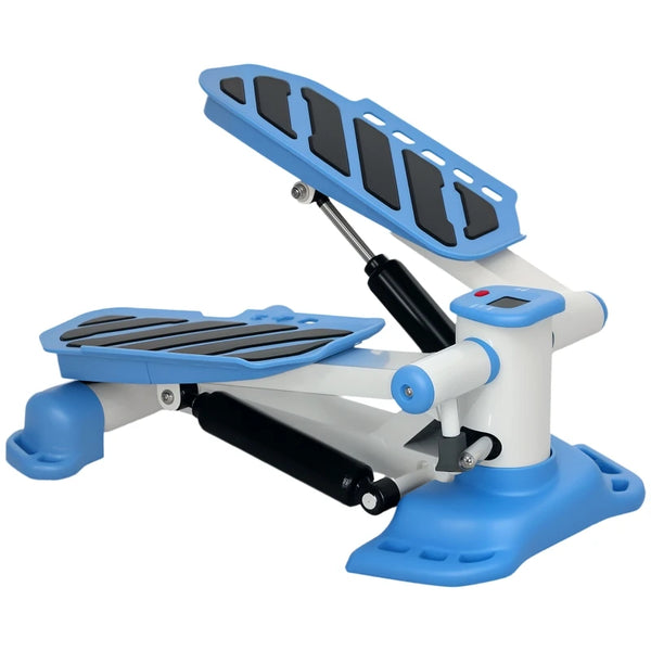 Portable Mini Stepper LCD Display Anti-Skid Pedals 100kg Capacity Compact Fitness Machine for Home Gym Office Blue
