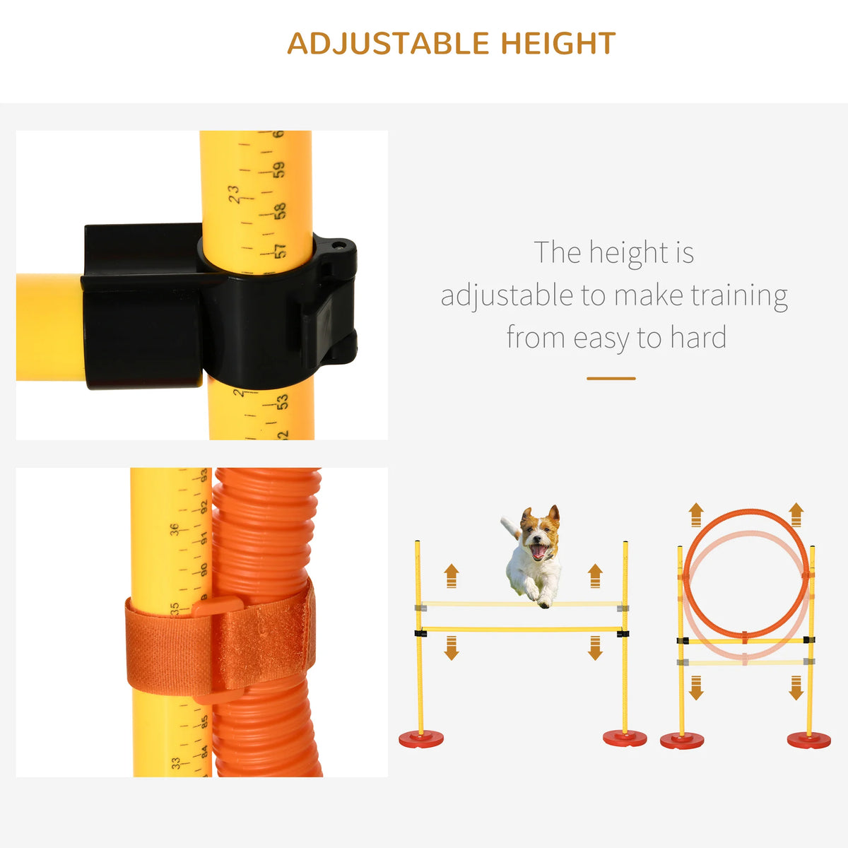 Outdoor 4 PCs Dog Agility Training Equipment Backyard Starter Course Set
