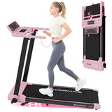 Foldable Electric Treadmill with Incline 12km/h Smart App Control LED Display Home Gym