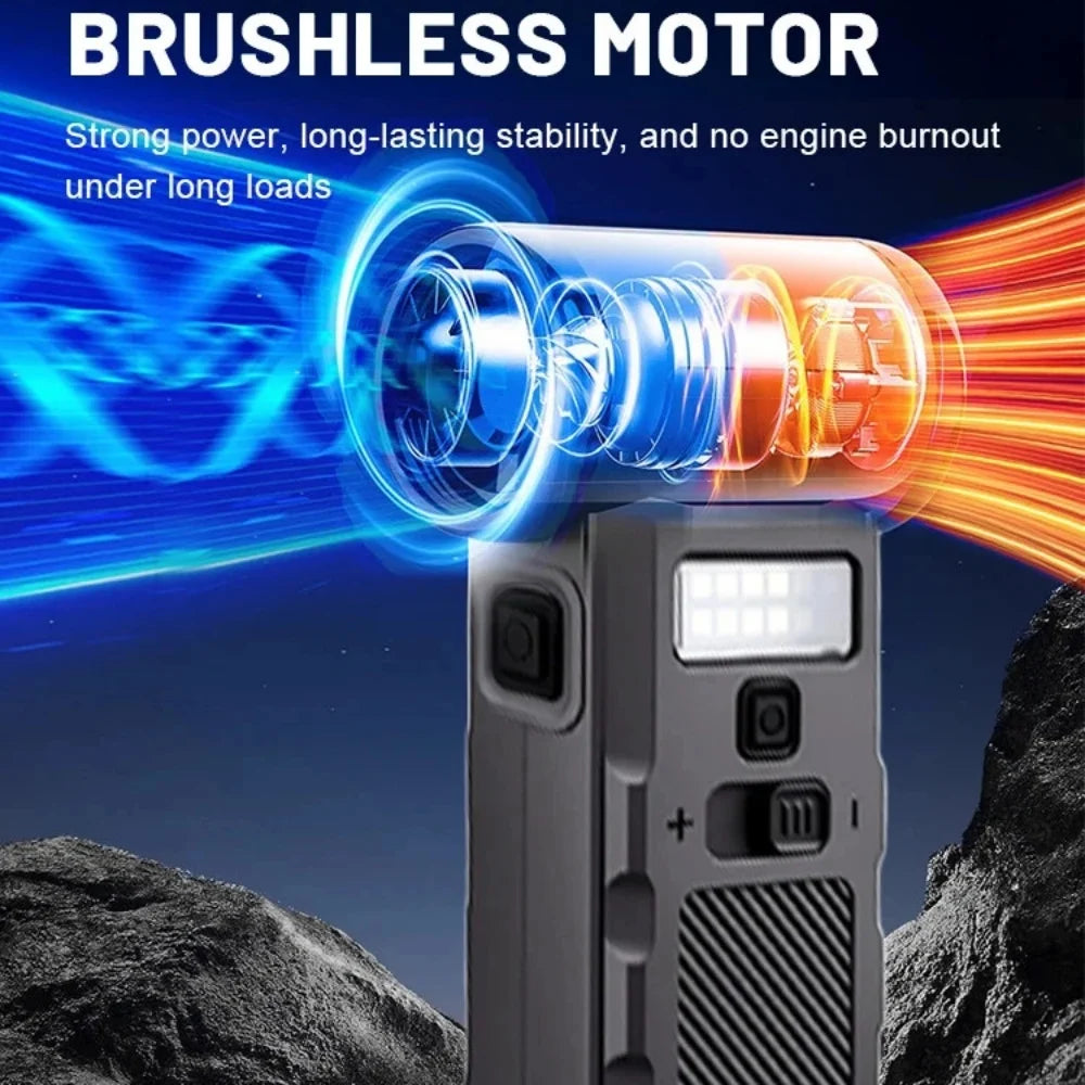 2 in 1 Cordless Air Duster and Vacuum with Brushless Motor, 9000mAh Battery and LED Light