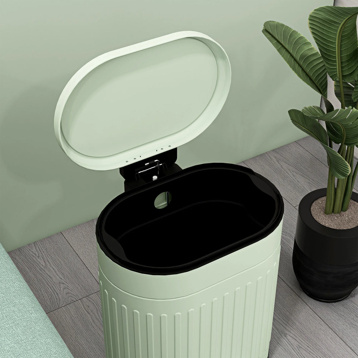 20L Pedal Bin, Metal Kitchen Bin with Soft-Close Lid
