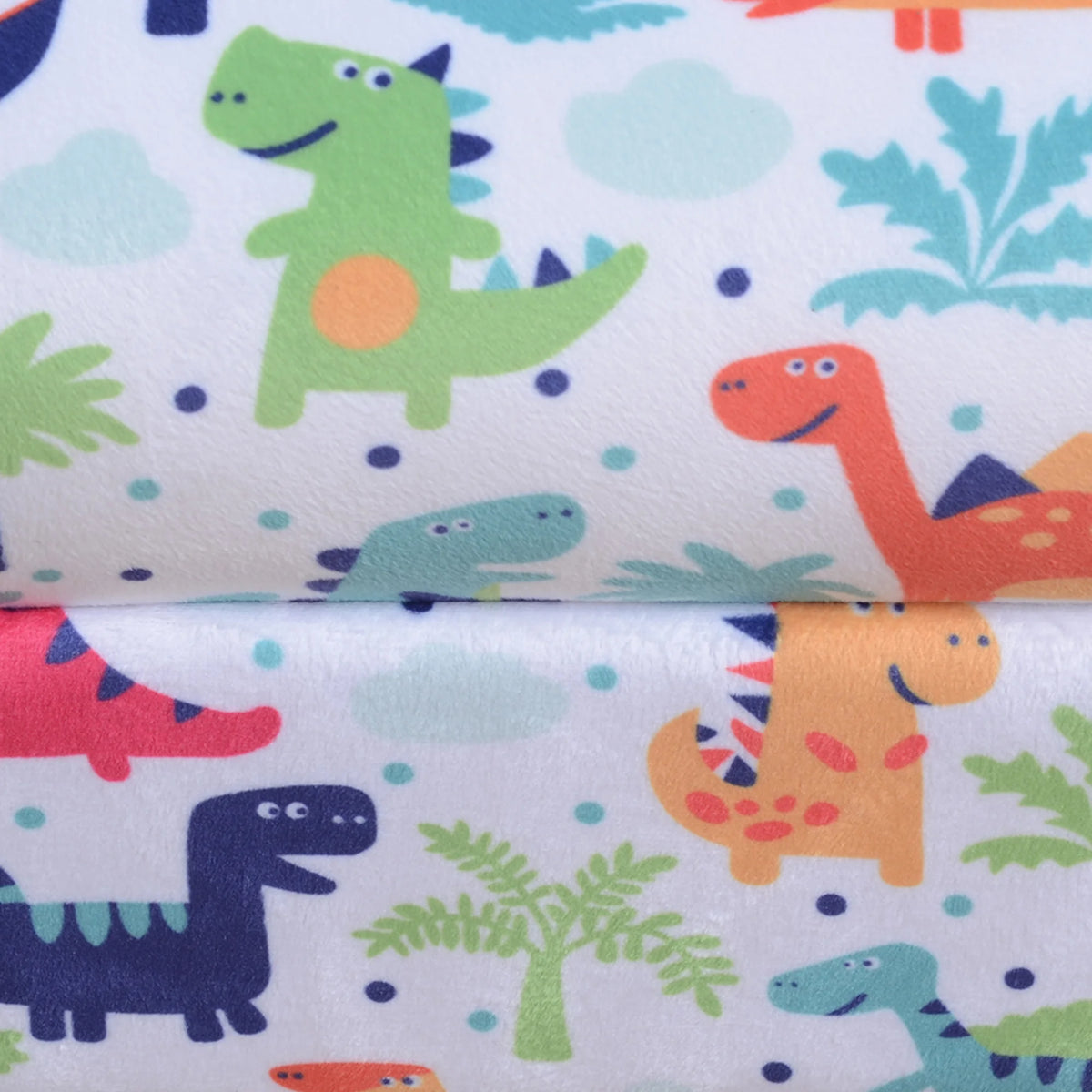 Kids Tub Chair with Dinosaur Print Flannel Feel Upholstery Wooden Frame Thick Foam and Non Slip Feet