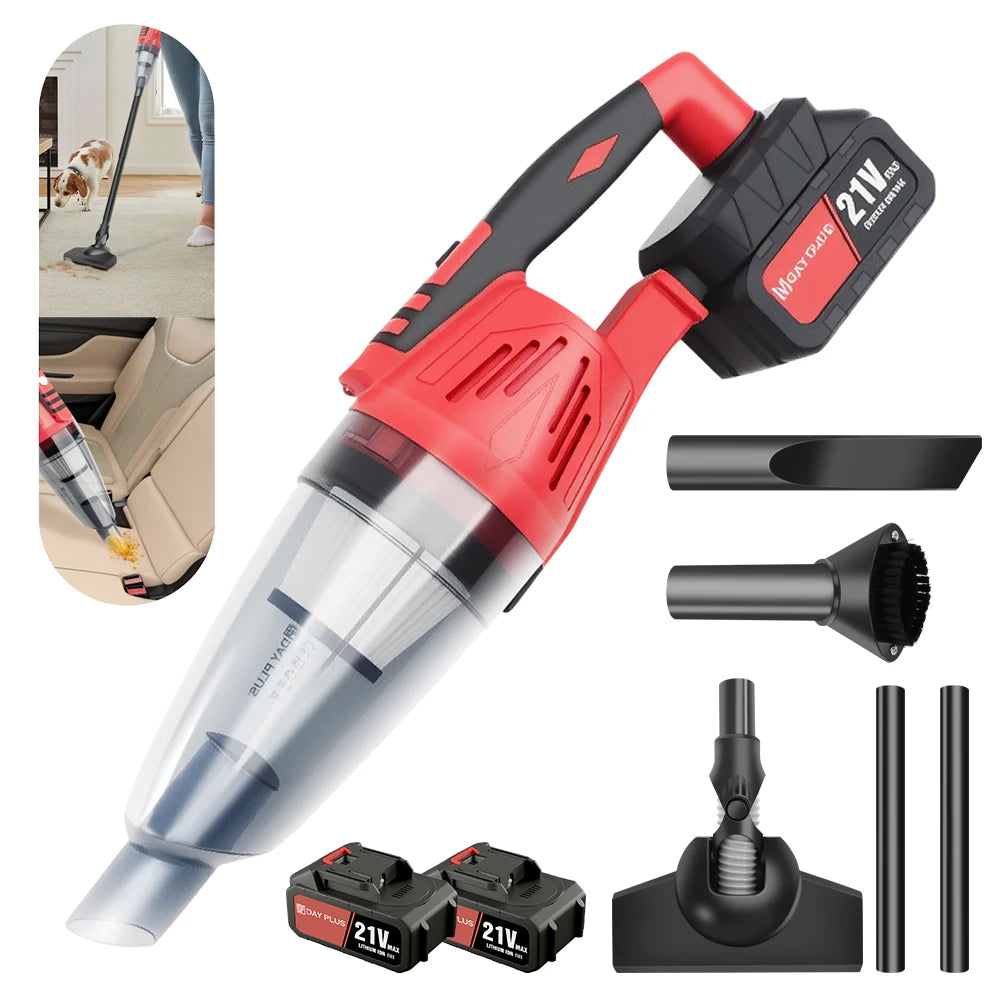 Cordless Handheld Vacuum Cleaner 55KPA 120W 2-in-1 Lightweight with LED Light HEPA Filter 2200mAh Battery