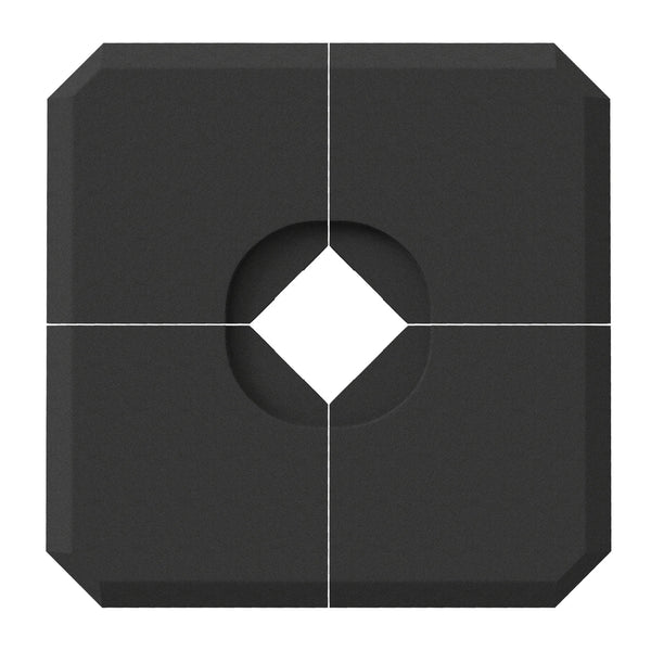 4 PCs HDPE Parasol Base Stand Weights for Cantilever Umbrella, Up to 120kg, Black
