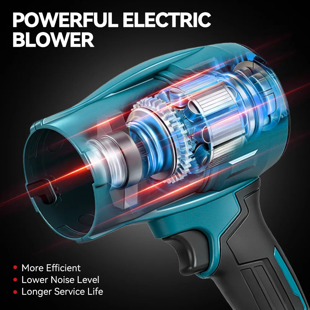 Cordless Brushless Turbo Blower for Makita 18V Batteries, 4 Nozzles