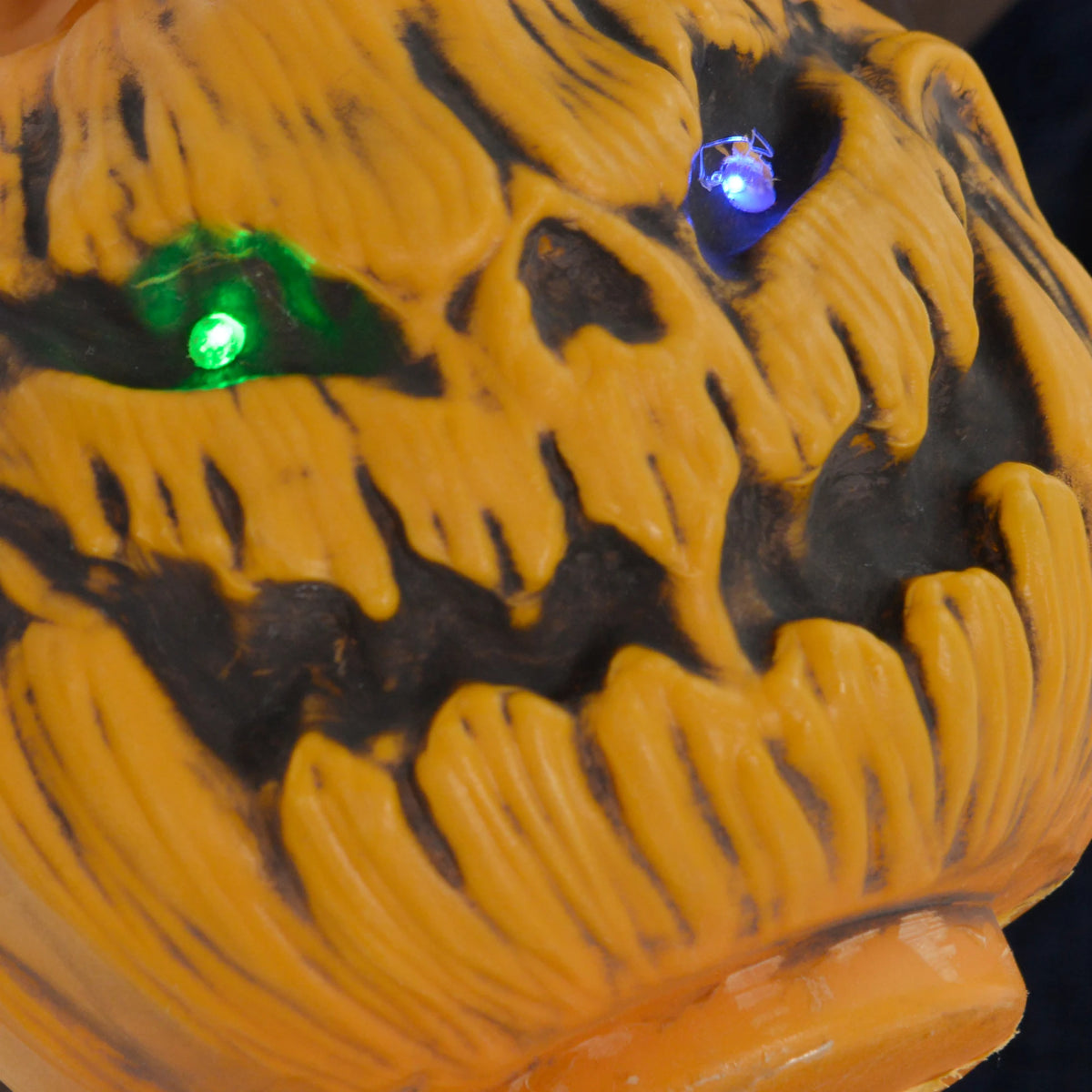 Halloween Witch with Broomstick Animatronic Prop, Light-Up Eyes