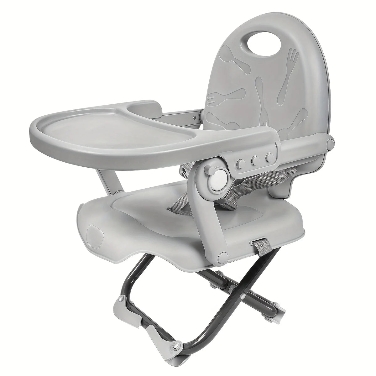 Adjustable Baby Booster Dining Chair with Tray – Portable Foldable Toddler Feeding Seat