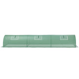 3m Portable Mini Tunnel Greenhouse with 5 Mesh Windows, Reinforced PE Cover and Steel Frame