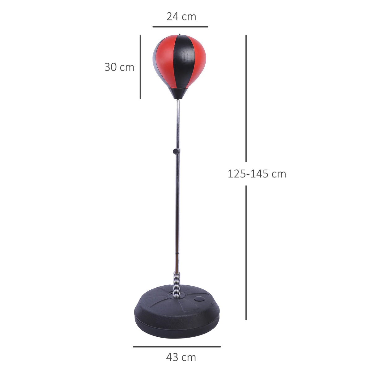 Freestanding Boxing Punch Ball Set with Gloves and Air Pump, Height Adjustable